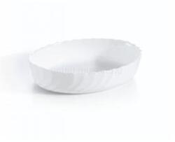 Luminarc Trianon ovális sütőtál és tálaló, 36x29cm, fehér, bordázott, hőálló (LUMINARC_25707B) (LUMINARC_25707B)