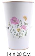 IRIS bádog váza pipacs rózsa 14x20cm (QX_IMPEX_KFT_80968) (QX_IMPEX_KFT_80968)