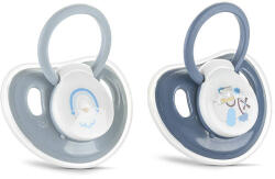 Lorelli Set 2 Suzete cu Capac Lorelli Silicon Moale 0 Luni+ Cameo Blue (1022071 0004)