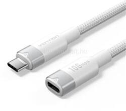 Vention USB-C 3.2/M -> USB-C 3.2/F, 1m, (hosszabbító, fehér, Gen2, 10Gbps), kábel (TRFWF) (TRFWF)
