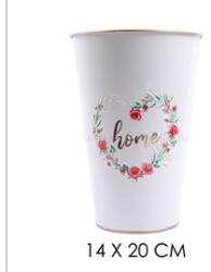 IRIS bádog váza rózsa home 14x20cm (QX_IMPEX_KFT_81010) (QX_IMPEX_KFT_81010)