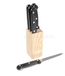 I.R.I.S. KT-602 7 részes steak-kés készlet tartóval (6 db kés + fa tároló blokk) (IRIS_KT-602) (IRIS_KT-602)