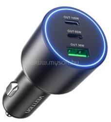 Vention USB-A+C*2 (3port, 100/75/36W, fekete, szivargyújtós), töltő (FFPB0) (FFPB0)