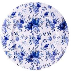  IRIS bádog tálca kék virág 33x1, 5cm (QX_IMPEX_KFT_81065) (QX_IMPEX_KFT_81065)