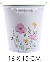 IRIS bádog vödör pipacs rózsa (QX_IMPEX_KFT_80964) (QX_IMPEX_KFT_80964)