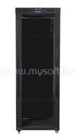 Lanberg 19" szabadon álló rack szekrény 42U/800X1000 üvegajtó, lapraszerelt, LCD kijelző, V2 (fekete) (FF01-8042-12BL) (FF01-8042-12BL)
