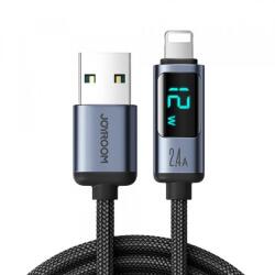 JOYROOM Cablu Date si Incarcare USB-A - Lightning Joyroom S-A16 Prism Display, 12W, 1.2m, Negru - evomag