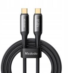 Mcdodo Adat- és töltőkábel, Mcdodo, gyorstöltés Thunderbolt 240 W USB-C - USB-C, gyorstöltés, Apple CarPlayhez, Android auto / Samsung / iPhone 15 / Plus / Pro / Max / Xiaomi / Oppo, 1M, Fekete (44678)