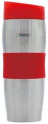 Rosberg Termobögre Rosberg R52011C, 380 ml, Duplafalú, Ergonomikus, Rozsdamentes acél, Piros/inox (R52011C-red)