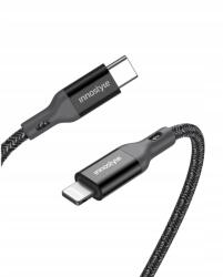 Innostyle Powerflex Usb-C Lightning Mfi Gyors Töltőkábel Iphone Kevlár 2M Fekete (ICL150ALBLK)