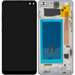 MP Display cu Touchscreen MP compatibil cu Samsung Galaxy S10+ G975, cu Rama, Argintiu - gsmnet