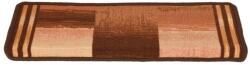 vidaXL öntapadó lépcsőszőnyeg készlet, 5 db, barna, 65x21x4 cm (149844)