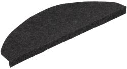 vidaXL 15 db fekete öntapadó lépcsőszőnyeg 65x22, 5x3, 5 cm 2.5 kg 136396 (136396)