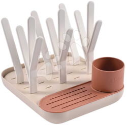 BÉABA Suport de uscare pentru biberoane Forest Draining Rack Terracotta Clay Beaba modular pentru 6 biberoane, portocaliu, de la 0 luni (BE911730)