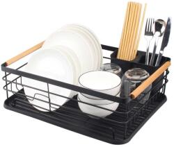 Elitehoff Lefolyó edénytálcával, Elitehoff, E-8056, fém/műanyag, 43x32x14cm, fekete (2204)