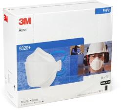 3M Aura 9320+ FFP2 szelep nélküli - 20 db - Fehér
