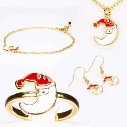  Karácsonyi Mikulás Ékszer Szett - Aranyozott
