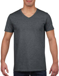 Gildan Férfi póló Rövid ujjú Gildan Gildan Mens Softstyle V-Neck T-Shirt - 2XL, Sötét heather szürke