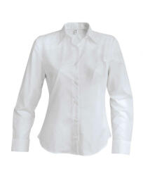 Kariban Női blúz Kariban KA538 Ladies' Long-Sleeved non-Iron Shirt -XS, White