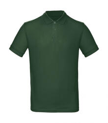 B and C Férfi rövid ujjú organikus galléros póló B and C Organic Inspire Polo /men 2XL, Sötétzöld