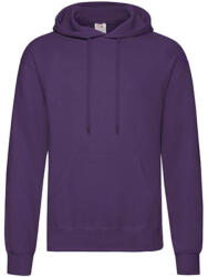 Fruit of the Loom Férfi Pulóver Kapucnis Hosszú ujjú Fruit of the Loom Classisc Hooded Sweat - XL, Lila