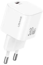 USAMS Бързо зарядно устройство USAMS USAMS US-CC262 USB-C 30W GaN FAST CHARGE, бяло (CC262TC02)