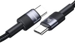 USAMS Кабел за бързо зареждане и данни USAMS US-SJ724 60W Aluminum Alloy Data Cable Type-C To Type-C 1.2 метра, черен (SJ724USB01)