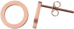 Troli Egyszerű rózsaszín aranyozott karika fülbevaló