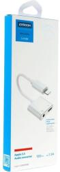 JOYROOM átalakító Lightning - Lightning/3.5mm Mini Jack, 0, 12m, fehér (S-Y104) (JR-S-Y104LJ-WHT)