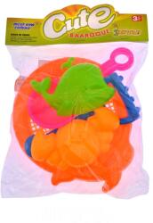  Homokozó klt. , szita, 2 eszk, 2 forma. , 2 féle, 16x16+ cm zacsk