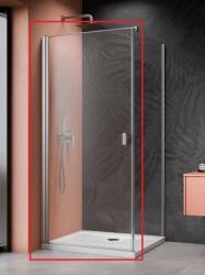 Radaway Nes Brushed Nickel KDJ I zuhanyajtó szálcsiszolt króm, 90 cm-es balos 10022090-91-01L (10022090-91-01L)