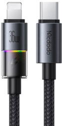 Mcdodo Cablu, USB-C to Lightning, 36W, 3A, 1.2m - Mcdodo (CA-8190) - Black (KF2359030) - pcone