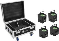  EUROLITE Set 4x AKKU IP UP-4 QCL Spot QuickDMX MK2 + Flightcase with wheels and charging function (20001057)