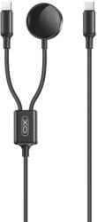 XO Apple Watch és iPhone 2in1 1, 2m USB-C és mágneses indukciós töltő kábel - gyors és biztonságos töltés, praktikus megoldás utazáshoz és mindennapi használatra, fekete, max 60W (XO-CX030)