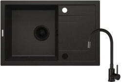 Deante Mosogatótálca, Deante Corio 1 medencés csepegtetővel mosogató csapteleppel, grafit metál ZRCPG113