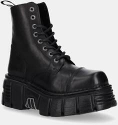 New Rock cizme de piele Crust Negro, Tower Negro + Lateral PPYA-OBD50S_99X (M.NEWMILI083.S39)