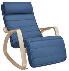 SONGMICS Hintaszék lábtartóval és párnával sötétkék (LYY010Q01)