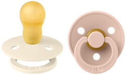 BIBS Colour cumi 2-es szett (Krémfehér/Púderrózsaszín), 18-36 hó