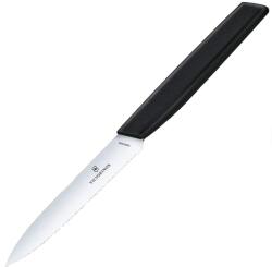 Victorinox Cuțit de bucătărie Victorinox Swiss Modern 10 cm zimțat cu vârf ascuțit - Black