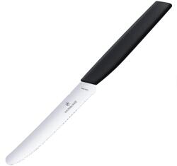 Victorinox Cuțit de bucătărie Victorinox Swiss Modern 11 cm zimțat cu vârf rotunjit - Black