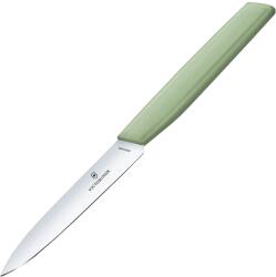 Victorinox Cuțit de bucătărie Victorinox Swiss Modern Moss Green 10 cm - lamă netedă cu vârf ascuțit