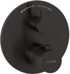 Kludi Nova Fonte Puristic kád és zuhany csaptelep süllyesztett z termosztáttal fekete 20810N215 (20810N215)