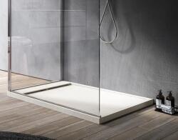 RONAL Cadita de dus patrata, plata, din PlyLite (marmura compozit), alb mat, Ronal Rug W30Q 09 W30Q10009 (W30Q10009)