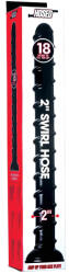 Hosed Swirl Tchick - Dildou anal cu formă ondulată - silicon negru 18 cm (848518028952) Dildo