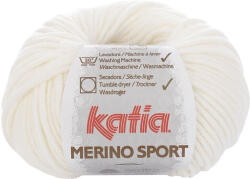 Katia Merino Sport 1 White Плетива прежда (525-1-KATIA)