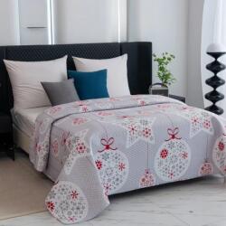  Ágytakaró CHRISTMAS DECOR, szürke Méret: 200 x 220 cm