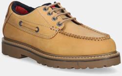 Tommy Jeans nubuk cipő ARCHIVE 01 BOAT SHOE - bézs Férfi 43