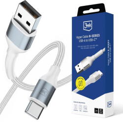 3mk Protection Cablu Alimentare USB, USB-C, 18W, 9V/2A, 1m - Hyper N-Series - White (KF2360224) - pcone