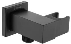 Deante Kézizuhany, Deante Cascada sarokcsatlakozó, négyzet kézizuhany tartóval, fekete NAC_N58K