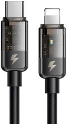 Mcdodo Cablu, Type-C la Lightning, 36W, Transparent, Oprire Automanta, 1.2m - Mcdodo (CA-3160) - Black (KF2359084) - pcone